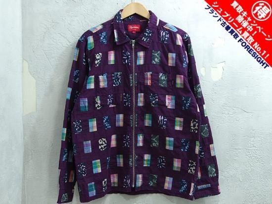トップス Supreme - Patchwork Zip Up Shirt size L Patchwork Zip Up Shirt | Supreme 19ss
