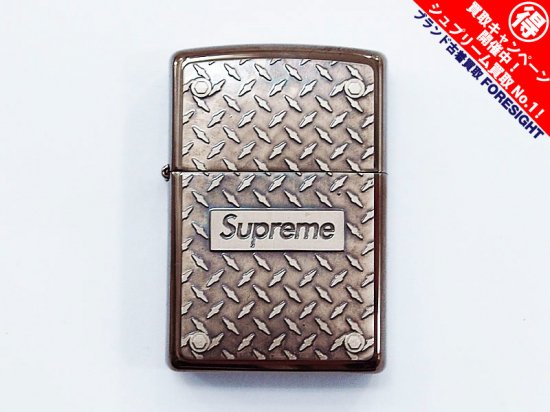 Supreme 'Diamond Plate Zippo'ジッポー ライター Metal メタル ...