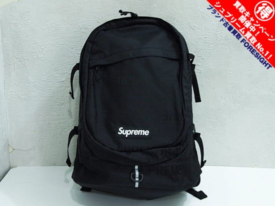 SUPREME Back Pack Black 19SS