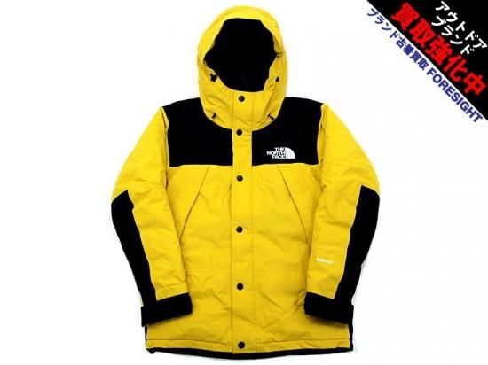 未使用品□ザ ノースフェイス ND91837 PERTEX/GORE-TEX MOUNTAIN DOWN JACKET ダブルZIP ダウンジャケット レオパードイエロー XS 正規品