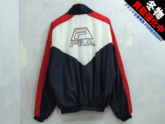 90's FILA トラックジャケット ジャージ トリコ ネイビー