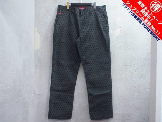 Supreme 'Work Pant'ワークパンツ 総柄 Black Monogram ブラック