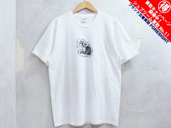 Supreme 'Eat Me Tee'Tシャツ 猫 白 ホワイト L シュプリーム ...