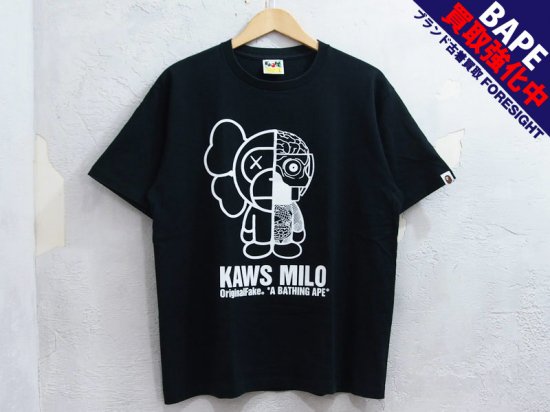 A BATHING APE × ORIGINAL FAKE 'KAWS MILO'Tシャツ カウズ