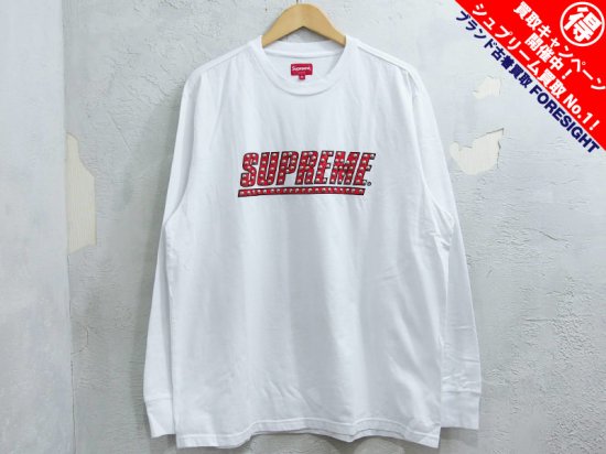 Supreme 'Studded L/S Top'スタッズ ロゴ 長袖 Tシャツ ロンT ロング ...