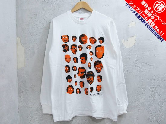 Supreme 'Faces L/S Tee'長袖Tシャツ ロンT フェイス 白 ホワイト M