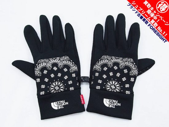 Supreme×THE NORTH FACE 'Bandana ETIP Glove'グローブ 手袋 バンダナ