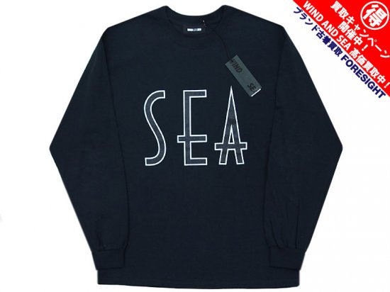WIND AND SEA 'SEA (wavy) L/S T-SHIRT'長袖 Tシャツ ロンT 黒 ...