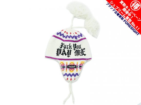 Supreme 'Fuck You Pay Me Ear Flap Beanie'ビーニー ニットキャップ ...