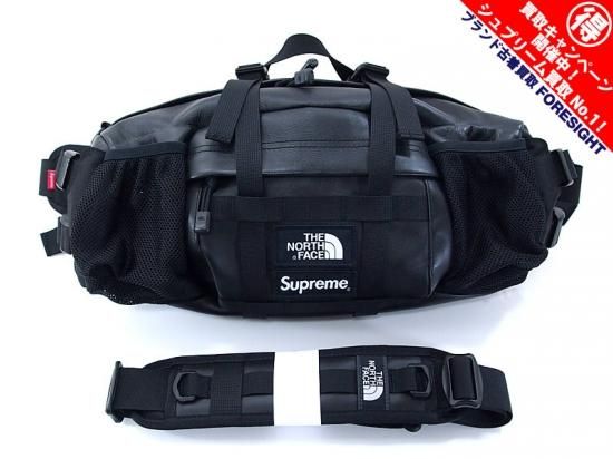 Supreme×THE NORTH FACE 'Leather Mountain Waist Bag'レザー マウンテン ウエストバッグ ショルダー ノースフェイス  黒 ブラック シュプリーム - ブランド古着の買取販売フォーサイト オンラインストア