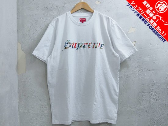 Supreme ‘Floral Applique S/S Top’Tシャツ フローラル アップリケ Tee シュプリーム 花 白 ホワイト