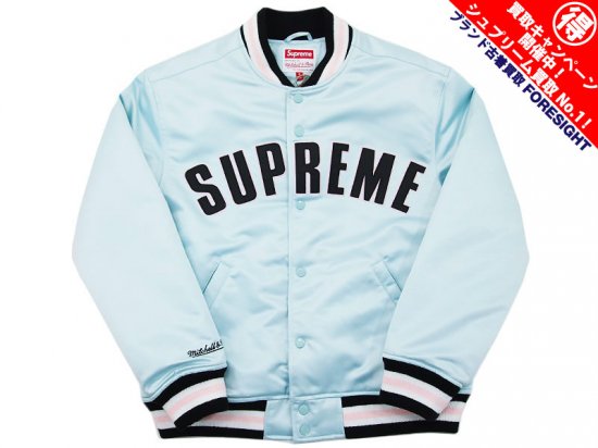 Supreme × Mitchell & Ness 'Satin Varsity Jacket'サテン バーシティ