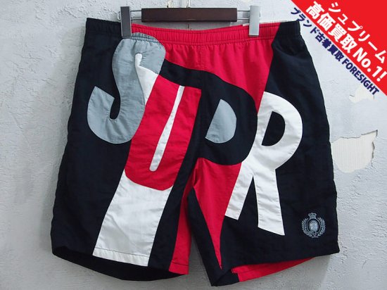 supreme big letter water shorts 20ss