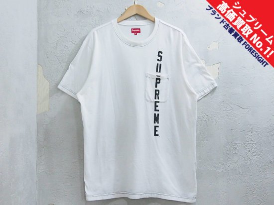 Supreme 'Contrast Stitch Pocket Tee'ポケット Tシャツ コントラスト ...