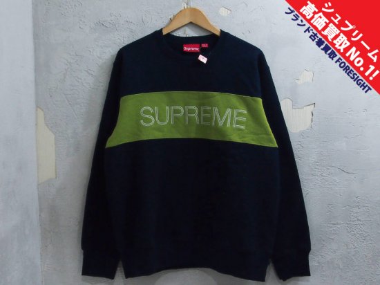 Supreme 'Zig Zag Stitch Panel Crewneck'クルーネック スウェット