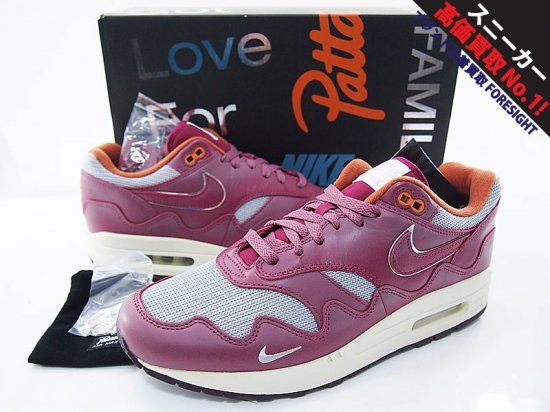 NIKE×Patta AIR MAX 1 / P 'NIGHT MAROON'エアマックス1 パタ マルーン US11 29cm ナイキ  (DO9549-001) - ブランド古着の買取販売フォーサイト オンラインストア