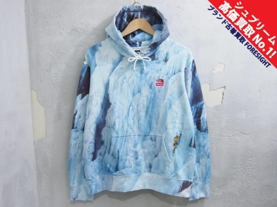 SUPREME シュプリーム 21SS Ice Climb Hooded Sweatshirt アイスクライムプルオーバーフーディスウェットパーカー ブルー NT12100I