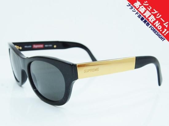 Supreme 'Wallace Sunglasses'サングラス ブラック 黒 ゴールド 金