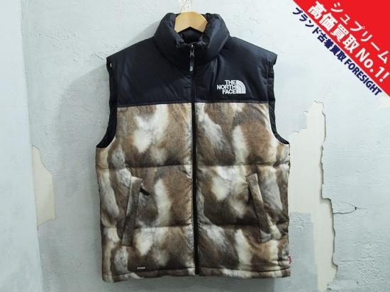 シュプリーム ×ノースフェイス THE NORTH FACE 13AW Fur Print Nuptse