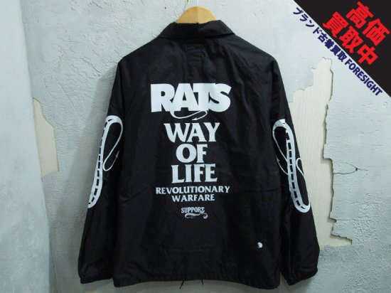 RATS 'COACH JKT REPRINT'コーチジャケット WAY OF LIFE 黒 ブラック BLACK DOZENS ラッツ -  ブランド古着の買取販売フォーサイト オンラインストア