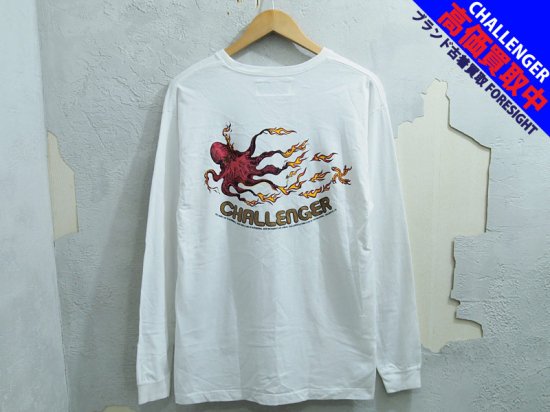 CHALLENGER 'FIRE OCTOPUS L/S TEE'長袖 Tシャツ ロンT ロングスリーブ