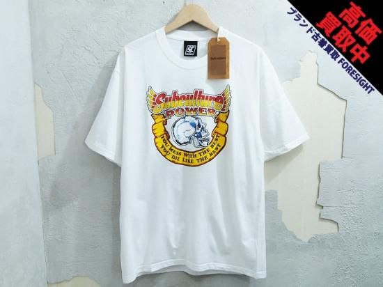 SUBCULTURE POWER SKULL T-SHIRT Whiteサイズ2-