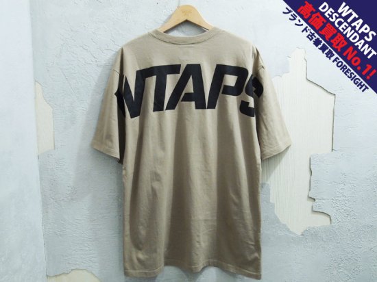 WTAPS 'STENCIL TEE'Tシャツ ステンシル ビッグ ロゴ BEIGE ベージュ