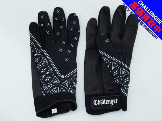 CHALLENGER 'Mechanic Glove'メカニック グローブ 手袋 バンダナ Bandana 黒 ブラック Black チャレンジャー  - ブランド古着の買取販売フォーサイト オンラインストア