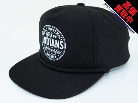 東京インディアンズ 'SNAPBACK CAP'スナップバック キャップ 黒