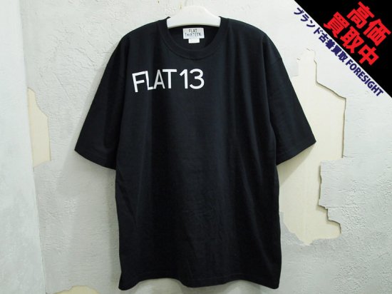 FLAT THIRTEEN 'FLAT 13 TEE'Tシャツ 黒 ブラック BLACK XL ♭13