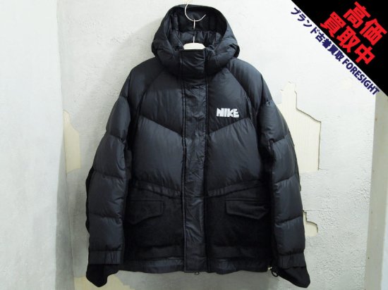 NIKE × SACAI 'MEN'S NRG RH DOWN PARKA'ダウン パーカー ドッキング ジャケット サカイ ナイキ メンズ 黒  ブラック BLACK - ブランド古着の買取販売フォーサイト オンラインストア