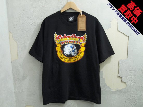 SC SubCulture 'POWER SKULL T-SHIRT'Tシャツ パワー スカル ロゴ 黒 ...