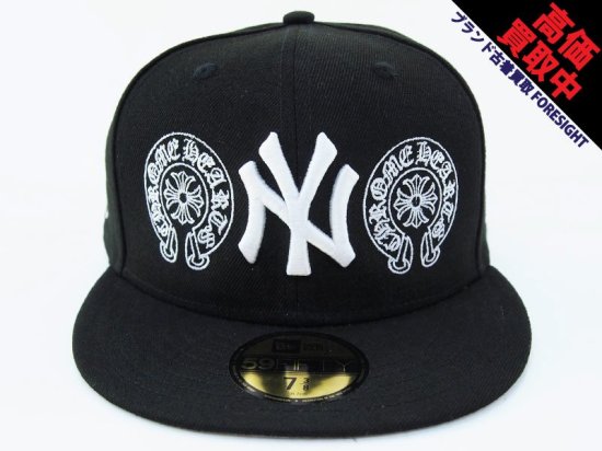 CAN'T CLOTHING 'YANKEES NEW ERA 59FIFTY'ニューエラ キャップ クロムハーツカスタム 黒 ブラック 7 3/8  - ブランド古着の買取販売フォーサイト オンラインストア