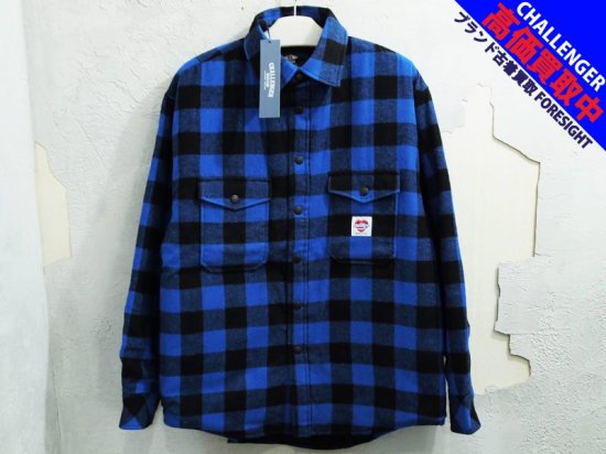 CHALLENGER 'BUFFALO CHECK LINING SHIRT'バッファローチェック ライニングシャツ ネイビー チャレンジャー L -  ブランド古着の買取販売フォーサイト オンラインストア