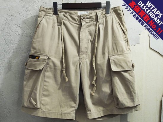 WTAPS 'JUNGLE COUNTRY / SHORTS . NYCO . TUSSAH'カーゴ ショーツ ショートパンツ ジャングル BEIGE  ベージュ M 02 ダブルタップス - ブランド古着の買取販売フォーサイト オンラインストア