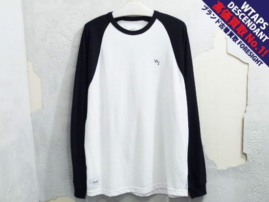 WTAPS 'IAN / LS / CTPL . LEAGUE'長袖 ラグラン Tシャツ ロンT ロングスリーブ BLACK WHITE 03 L  ダブルタップス - ブランド古着の買取販売フォーサイト オンラインストア