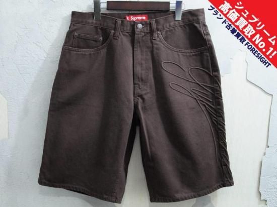 Supreme 'Script Baggy Denim Short'バギー デニム ショーツ