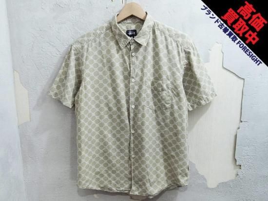 90s old stussy モノグラム GUCCI グッチ柄 半袖シャツ 90's OLD STUSSY 'GUCCI MONOGRAM SHIRT'グッチ モノグラム 半袖