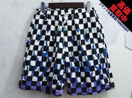 US 三軒茶屋 'Flames Checkerboard Printed Easy Short Pants