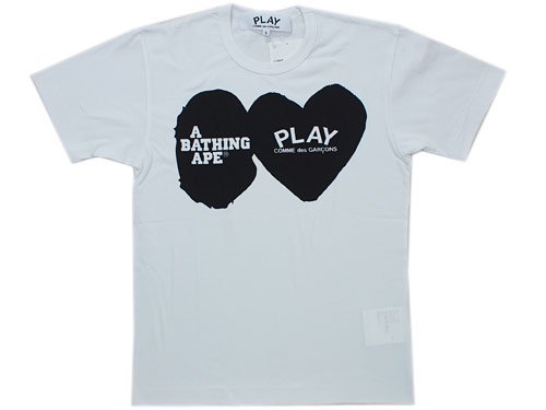 A BATHING APE×PLAY COMME des GARCONS Tシャツ ハート