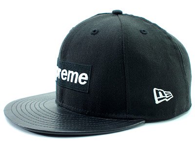 Supreme 'Leather Visor New Era Cap'レザーバイザー ボックスロゴ