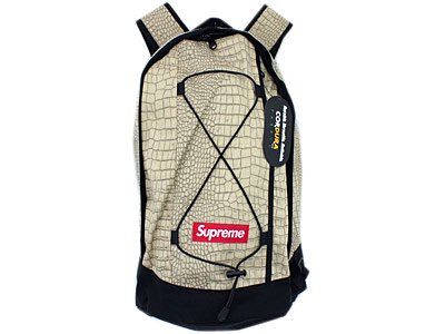 supreme リュック クロコダイル-