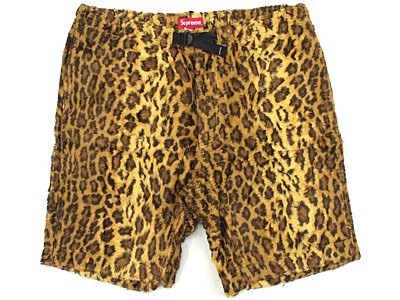 Supreme 'Fur Belted Short'レオパード ショーツ ショートパンツ