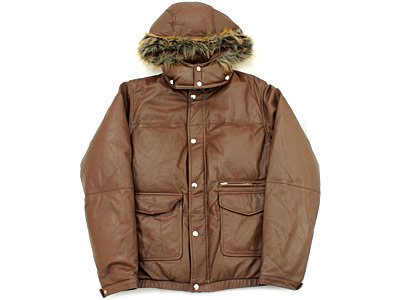 Supreme 'Leather Down Jacket'レザーダウンジャケット ファー