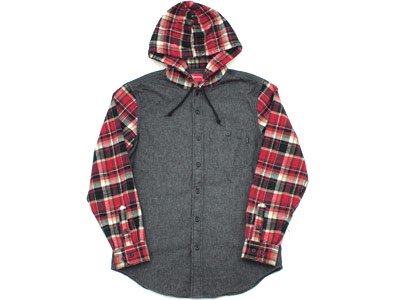 Supreme 'Hooded Plaid Denim Shirt'フーデッドプレイドデニムシャツ