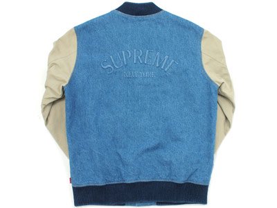 Supreme 'Denim Twill Varsity Jacket'デニムツイルバーシティー