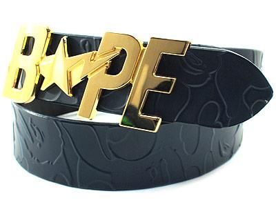 アベイシングエイプ ベルト デカロゴ BAPE バックル-