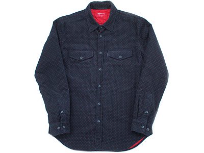 Supreme 'Corduroy Polka Dot Quilted Shirt'ポルカドット