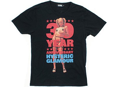 ヒステリックグラマー　30周年記念　Tシャツ Mサイズ　黒色　ブラック　日本製