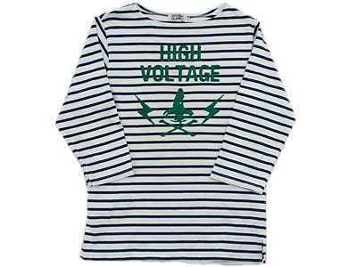 HYSTERIC GLAMOUR 'HIGH VOLTAGE チェーン刺繍七分袖T-SH'T